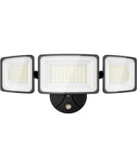 Onforu 60W LED Dusk to Dawn Outdoor Lighting, 6000LM Exterior Flood Light, IP65 Waterproof Outdoor 3 Adjustable Heads Photocell Security Lights Fixture, 6500K Floodlights for Garage, Patio, Yard