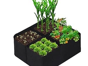 CJGQ Fabric Raised Garden Bed 6x3x1ft Garden Grow Bed Bags for Growing Herbs, Flowers and Vegetables 128 Gallon