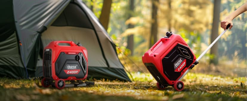ERAYAK 2400W Portable Inverter Generator for Home Use, Super Quiet Small Generator for Camping Outdoor Emergency Power Backup, Gas Powered Engine, EPA Compliant