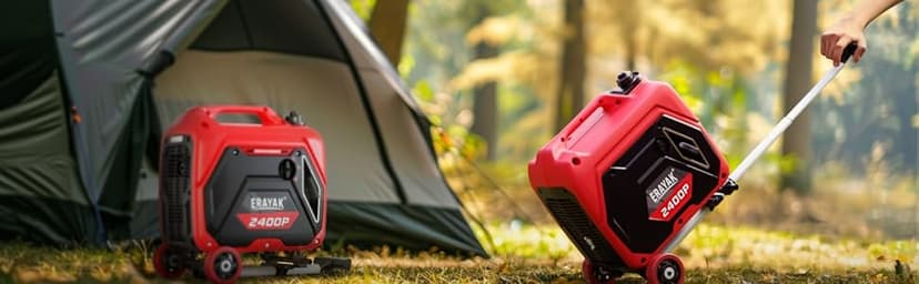 Erayak Wheel Kit For Portable Generators with Extending Telescopic Handle, Never-Flat Tires, Portable Generators Accessories