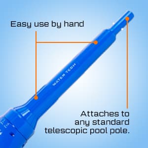 POOL BLASTER Aqua Broom Cordless Vacuum for Spa, Small Pool & Tight Spaces, Ideal for Sand, Silt & Dirt, Battery-Powered Hot Tub Cleaner for Inground, Above-Ground and Inflatable Pools, by Water Tech