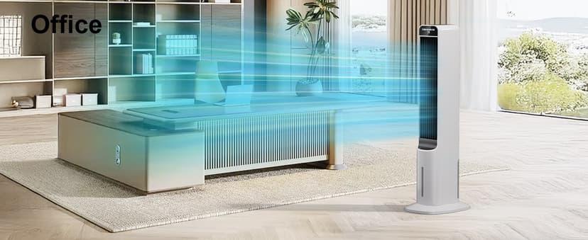 MEPTY 41" Swamp Cooler, 3 in 1 Evaporative Air Cooler with Remote, Portable Cooling Fans that Blow Cold Air with 3 Speeds, 4 Modes, Tower Fan 120° Oscillation Air Conditioner for Bedroom Home Office