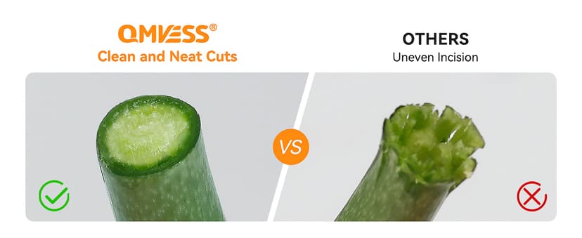 QMVESS Stainless Steel Garden Shears, Precision Cutting Pruning Shears, Lightweight Ergonomic Garden Clippers with Titanium Coating Straight Blade 3 Pcs Gardening Shears, Pruning Shears for Gardening