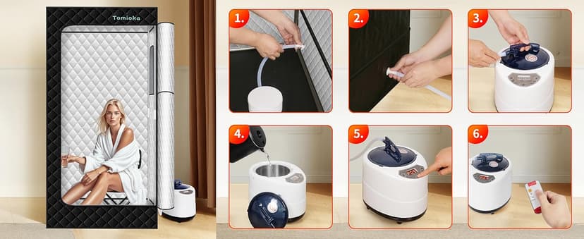 Sauna Box, Portable Steam Sauna for Body Relaxation, Portable Sauna for Home, Personal SPA Steam Sauna with 3L /1500W Steamer, 9 Levels Temp Control, Full Body Sauna Tent for Spa,Indoor,Outdoor
