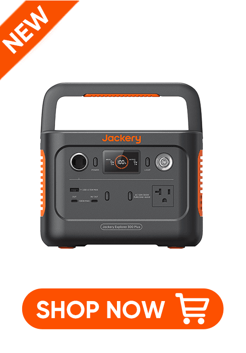 Jackery Portable Power Station Explorer 300, 293Wh Backup Lithium Battery, Solar Generator for Outdoors Camping Travel Hunting Blackout (Solar Panel Optional)