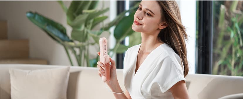 SWEETFULL Portable Misting Fan, Handheld Personal Mister, Mini Spray Water Mist, Kids Women Fan For Travel, Outdoors, Hiking, Camping, Home Office (Pink)