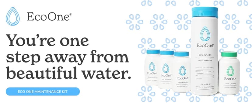 EcoOne | Hot Tub Chemical Maintenance & Supply Kit | Spa Shock, Conditioner & Purification Kit | Contains Oneshock Chlorine Granular, SPA Monthly Conditioner & Filter Cleanser | 3 Month Supply