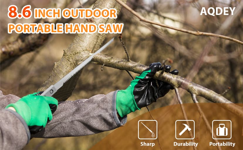 2 PCS Small Hand Saw for Wood Outdoor Portable Camping Hand Saw for Small Branches One Replaceable Blade Garden Mini Hand Saw for Tree Trimming Pruning Saw for Tight Space 8.6" Light Saw for Women Men