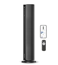 PELONIS PHTA1ABB Portable, 1500W/900W, Quiet Cooling & Heating Mode Space Heater for All Season, Tip Over & Overheat Protection,for Home, Office Personal Use, Black , 9inch