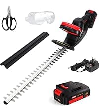 MZK 20V Cordless Tiller Cultivator with 24 Steel Tines,7.8-inch Wide Battery Powered Garden Cultivator, Mini Tiller for Gardening (2AH Battery and Charger Included)