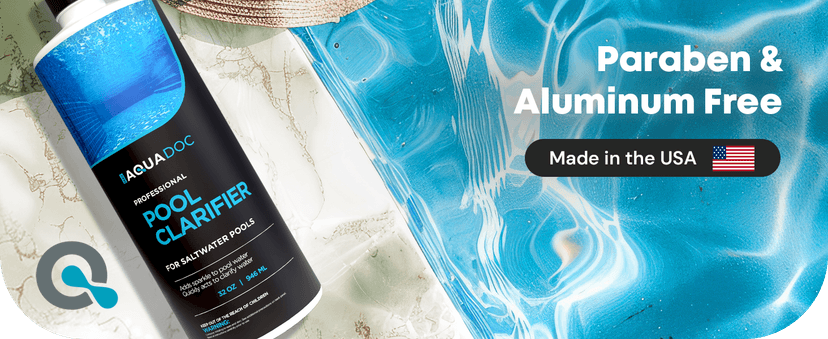 Pool Clarifier for Saltwater Pools - Pool Water Clarifier to Support Water Clarity in Inground and Above Ground Pools - Made in USA - AquaDoc - 32oz
