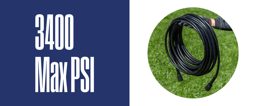 Westinghouse 50 ft PVC Pressure Washer Hose - 3400 Max PSI - For Gas and Electric Pressure Washers