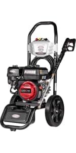 SIMPSON Cleaning PS60843 PowerShot 4400 PSI Gas Pressure Washer, 4.0 GPM, CRX 420cc Engine, Includes Spray Gun and Extension Wand, 5 QC Nozzle Tips, 3/8-inch x 50-foot Monster Hose, 49-State