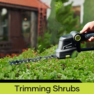 Saker Cordless Hedge Trimmer-20V Electric Shrub Trimmer Grass Shears Handheld Grass Cutter, Hedge Shear with 2 PCS Rechargeable Battery and Charger for Garden, Lawn