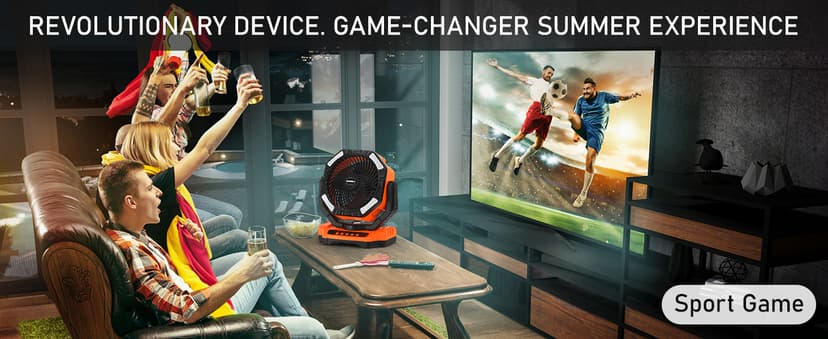 40000mAh Battery Operated Camping Fan, Rechargeable High Velocity Floor Fan, Auto Oscillation Remote Control Timer - Cordless Outdoor Fan for Car Travel RV Camp Garage Patio Hurricane Emergency