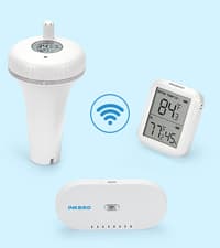 INKBIRD IBS-P01R 2nd Generation Wireless Floating Pool Thermometer Easy to Read for Hot Tub, Compatible with Gateway IBS-M1 and IBS-M2