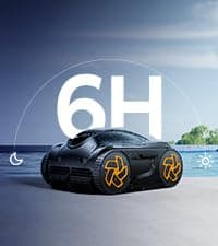 Pool Cleaner K60, 6H Runtime Cordless Robotic Pool Vacuum, Touch Screen, Smart Navigation, Cleans Floor, Walls, Waterline, Ideal for Above & In-Ground Pools, Self-Parking