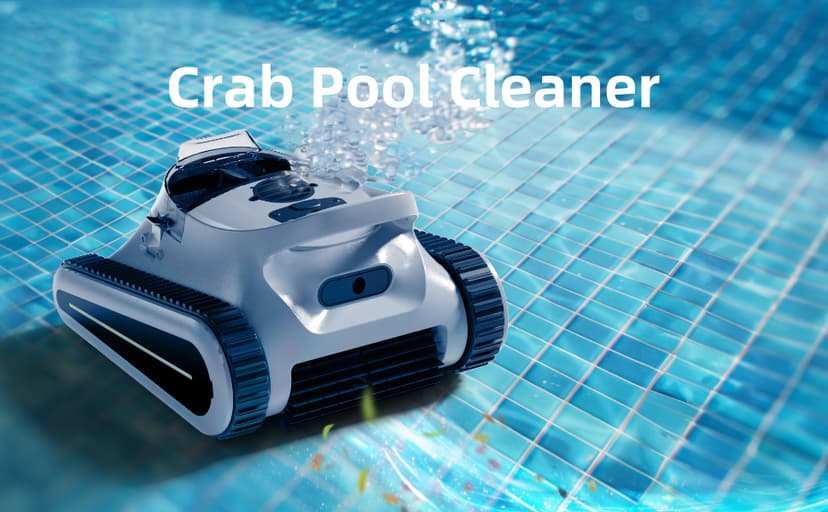 Cordless Pool Vacuum for Inground Pools, Automatic Robotic Pool Cleaner with Wall and Waterline Cleaning, Gray