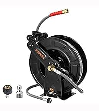 Pressure Washer Hose Reel with Hose, 1/4" × 60ft Retractable Power Washer Hose Reel, Heavy Duty Hose Reel Auto Rewind, Wall Mounted, 3600 PSI