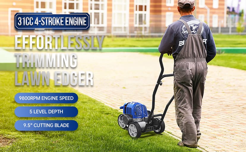 Sidewalk Edger Lawn Tool Gas 31cc WB31CCED, Blue