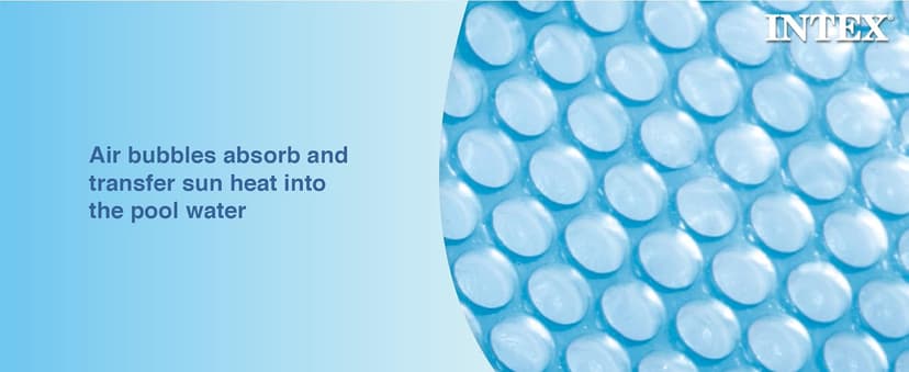 Intex 28015E Solar Pool Cover: for 18ft Round Easy Set and Metal Frame Pools – Insulates Pool Water – Reduces Water Evaporation – Keeps Debris Out – Reduces Chemical Consumption