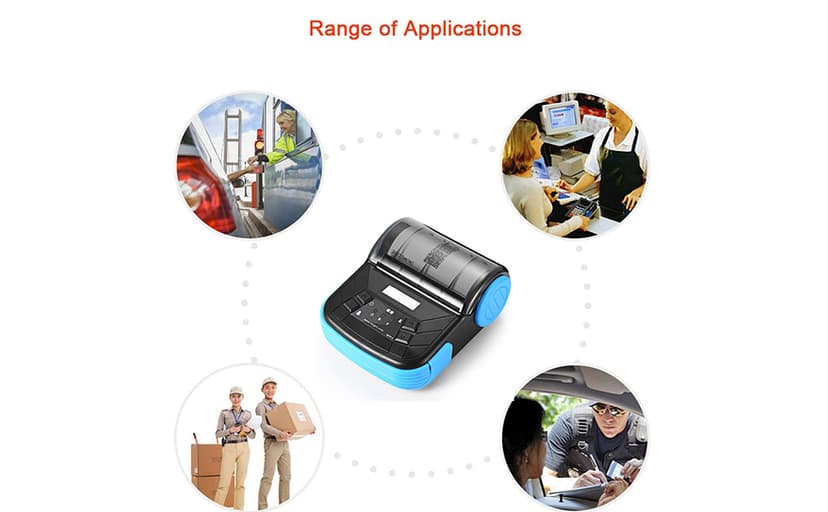 NOT for iOS/ipad/MAC/iPod, only Compatible with Android/Windows,80mm Portable Bluetooth Receipt Thermal Printer Wireless Ticket Bill Invoice pos Printer for Small Business