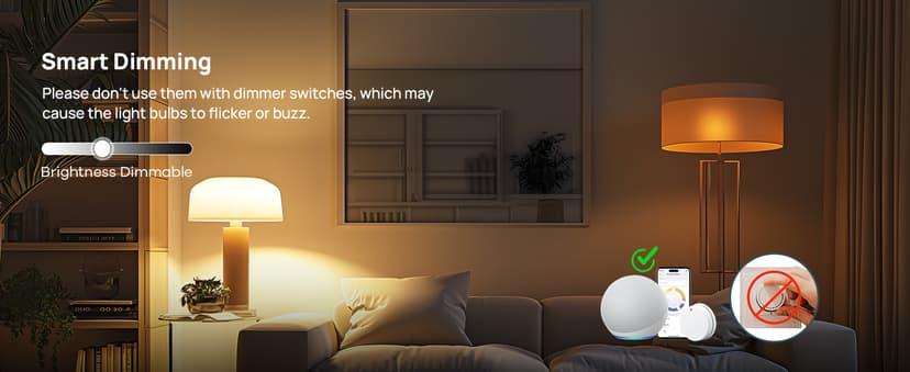 Linkind Matter Smart Light Bulb, BR30 Smart Bulbs, Recessed LED Color Changing Light Bulbs RGBTW, E26 Smart Flood Light Bulbs 650LM 60W Work with Alexa, Apple Home, Google Home, SmartThings, 4Pack