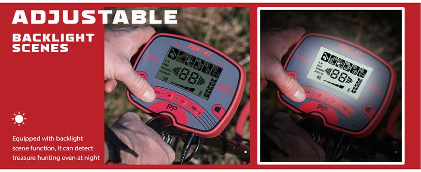 PANCKY Metal Detectors for Adults Waterproof, Professional Higher Accuracy Gold Detector with LCD Display, 5 Mode, Advanced DSP Chip 10" Coil, PK0075