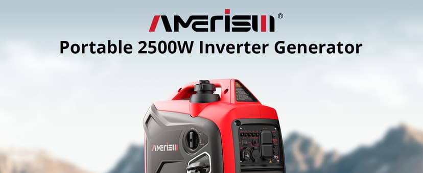 Portable Inverter Generator 2500W Gas Powered, Long Runtime Gas Generator for Home Backup, Emergency, Camping, EPA Compliant 2025 Version
