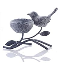 Marbrasse Desktop Glass Planter Hydroponics Vase,Planter Bulb Vase with Holder for Home Decoration,Modern Creative Bird Plant Terrarium Stand, for Plant Terrarium