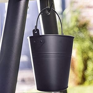 Drip Bucket and 15-Pack Disposable Foil Liners for Oklahoma Joe's, Traeger, Pit-Boss, Z Grill, Camp Chef, Grill Grease Liner Fits Most Offset Smoker, Rec Tec Pellet Grill Bucket, Black