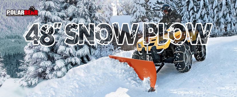 48" Snow Plow Blade Adjustable 0/15/30 Degrees- Heavy-Duty Plow Universal for ATVs, UTVs, and Lawn Tractors – Durable Steel Construction, Easy Mounting, Perfect for Driveway & Sidewalk Clearing