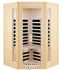 Outdoor Sauna 3 Person Infrared Sauna, Infrared Saunas for Home, 1950W Low EMF Far Infrared Sauna Old Fir Wooden Sauna with Beauty Red Light, Foldable Seat, Bluetooth, Chromotherapy Lamp, Reading Lamp
