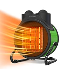 Buyplus Outdoor Heaters for Patio, 1500W Portable Space Heater with 3S Fast Heating, Overheat Protection, Electric Space Heater for Outdoor Indoor Use, Garage, Office, Bedroom, Greenhouse, Patio