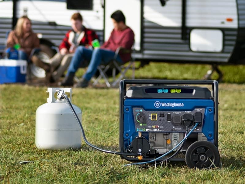 Westinghouse 6500 Watt Dual Fuel Home Backup Portable Generator, Transfer Switch Ready 30A Outlet, RV Ready 30A Outlet, CO Sensor