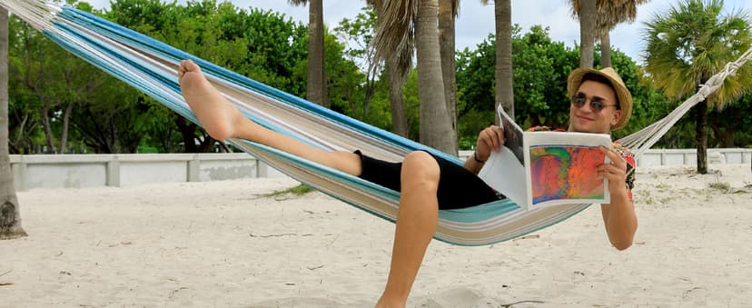 Brazilian Hammock with Tree Straps - Cotton Hammocks Portable Hammock with Carry Bag for Backyard, Porch, Outdoor and Indoor Use Yellow & Green