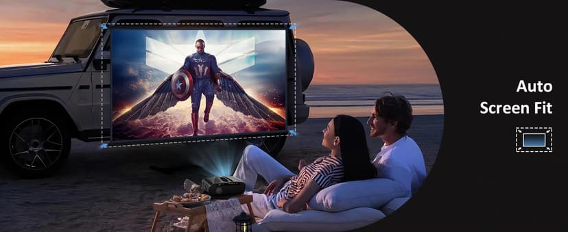 Daylight Projector 4K Ultra HD 1800 High ANSI Smart Home Theater with WiFi 6, Bluetooth, NFC, Streaming Apps, Bright Daytime Proyector, HDR10+, Auto Focus, HDMI 2.1 ARC USB for Movie Video Gaming CIVE
