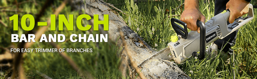 DEKOPRO 8 Amp 10" Electric Pole Saw for Tree Trimming,Corded Electric Chainsaw,Power Chain Saw for Tree Trimming Wood Cutting