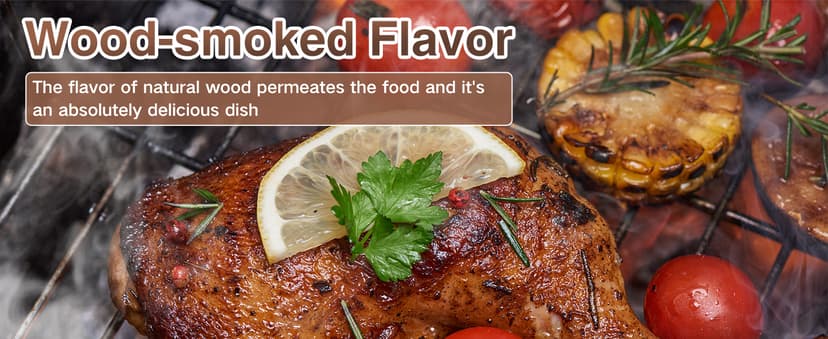 KingChii Portable Electric Wood Pellet Grill & Smoker with Foldable Legs, 456 SQ.IN Grill Capacity, with PID Temperature Control (180-425°F) for Backyard Camping Bake and Roast, Black with Cover