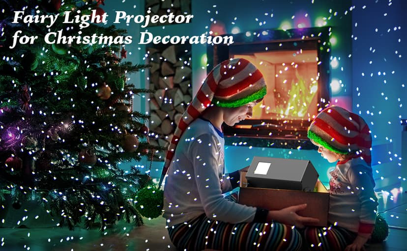 AIRIVO Outdoor Laser Lights Projector, 5 Color Motion Firefly Star Shower Laser Lights, Moving RGB Christmas Projector Light Waterproof with Remote Control for Home, Garden, Patio, GY-01A