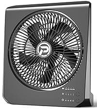 40000mAh Battery Operated Camping Fan, Rechargeable High Velocity Floor Fan, Auto Oscillation Remote Control Timer - Cordless Outdoor Fan for Car Travel RV Camp Garage Patio Hurricane Emergency