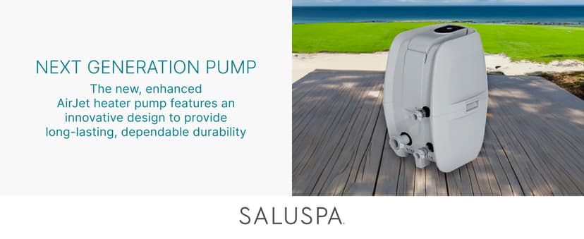 Bestway SaluSpa Aruba AirJet Large Round 2 to 3 Person Inflatable Hot Tub Portable Outdoor Spa with 110 AirJets and EnergySense Cover, Grey