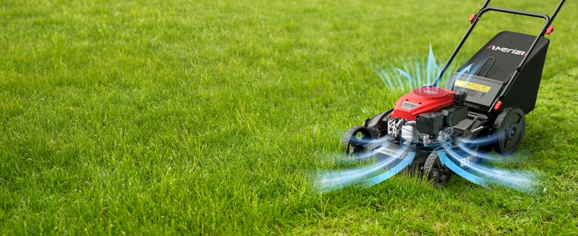 21" Steel Deck Self-Propelled Lawn Mower, 170cc OHV Engine with Forced Air-Cooling System, 3-in-1 Mulching, Rear Bag & Side Discharge, 6 Adjustable Cutting, Easy Assembly & Maintenance, AV8621S1