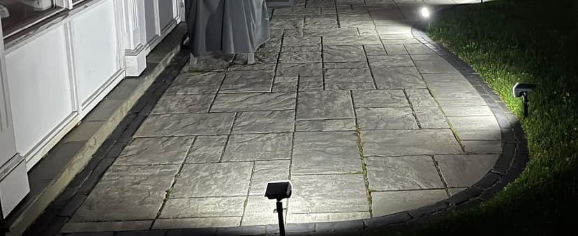 NYMPHY Solar Lights Outdoor Waterproof IP68, 56 LED 3 Lighting Modes Solar Powered Garden Yard Spot Solar Lights for Outside Landscape- 4 Pack (Cool White)