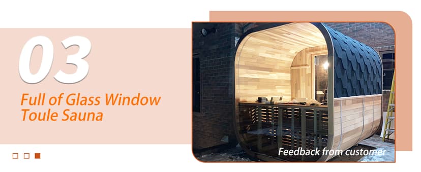 Customize Luxury Outdoor Sauna 6-10 Person, Canadian Hemlock, Red Cedar Sauna, Porch Option, Glass Window Option, Wood Burning Stove or Harvia Heater with Rocks, Extra Large Backyard Saunas (0-195 °F)