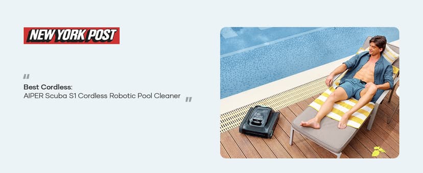 (2025 Upgrade) Aiper Scuba S1 Robotic Pool Cleaner,Wall & Waterline Cleaning,180-Min Battery Life, Ultra-fine Filtation, Smart Navigation, App Support