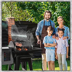 Meat Temperature Magnet & BBQ Smoker Guide - Pellet Grill Accessories - Wood, Time, & Temp - Grilling Gifts for Men