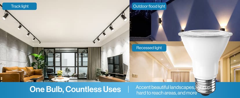 Sunco PAR30 LED Bulbs, Flood Light Outdoor Indoor CRI90, 11W-75W, Dimmable, 3000K Warm White, 850 LM, E26 Base, Wet-Rated, Super Bright, IP65 Waterproof, UL 4 Pack