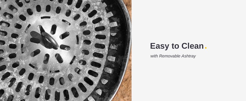 EAST OAK Brasa Smokeless Tabletop Fire Pit, 304 Stainless Steel Mini Tabletop Firepit for Patio and Outdoor Camping, Removable Ashtray, Dual-Fuel Stove, Silicone Pad & Travel Bag, H: 10.1" x D: 7"