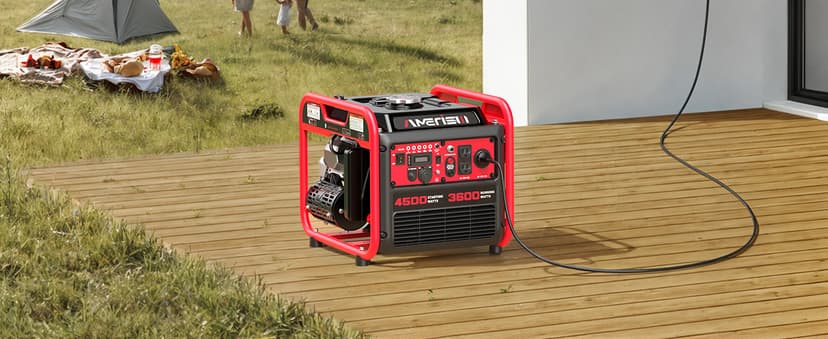 Portable Inverter Generator 4500W Gas Powered, CO-Sensor, Lightweight & Quiet for Home Use and Emergency Backup, Camping, EPA Compliant 2025 Version